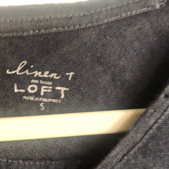 100% Linen Black Tee - Picture 2 of 7